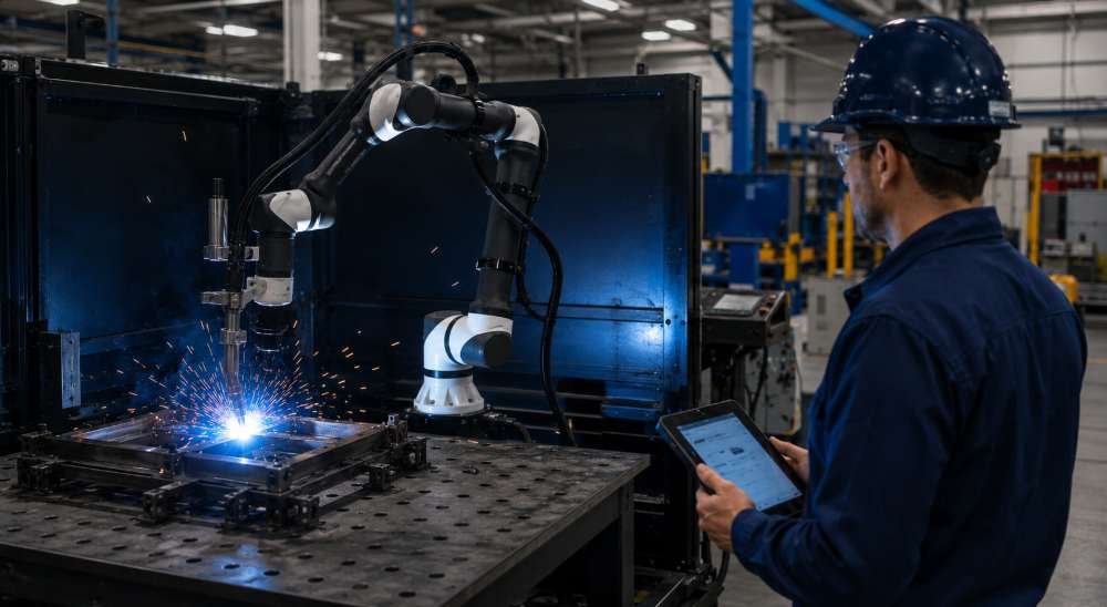 Cobot soldador en manufactura